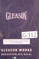 Gleason-Gleason Operators Instruction no 11 Spiral Bevel Gear Rougher Manual Year (1937)-#11-No. 11-01